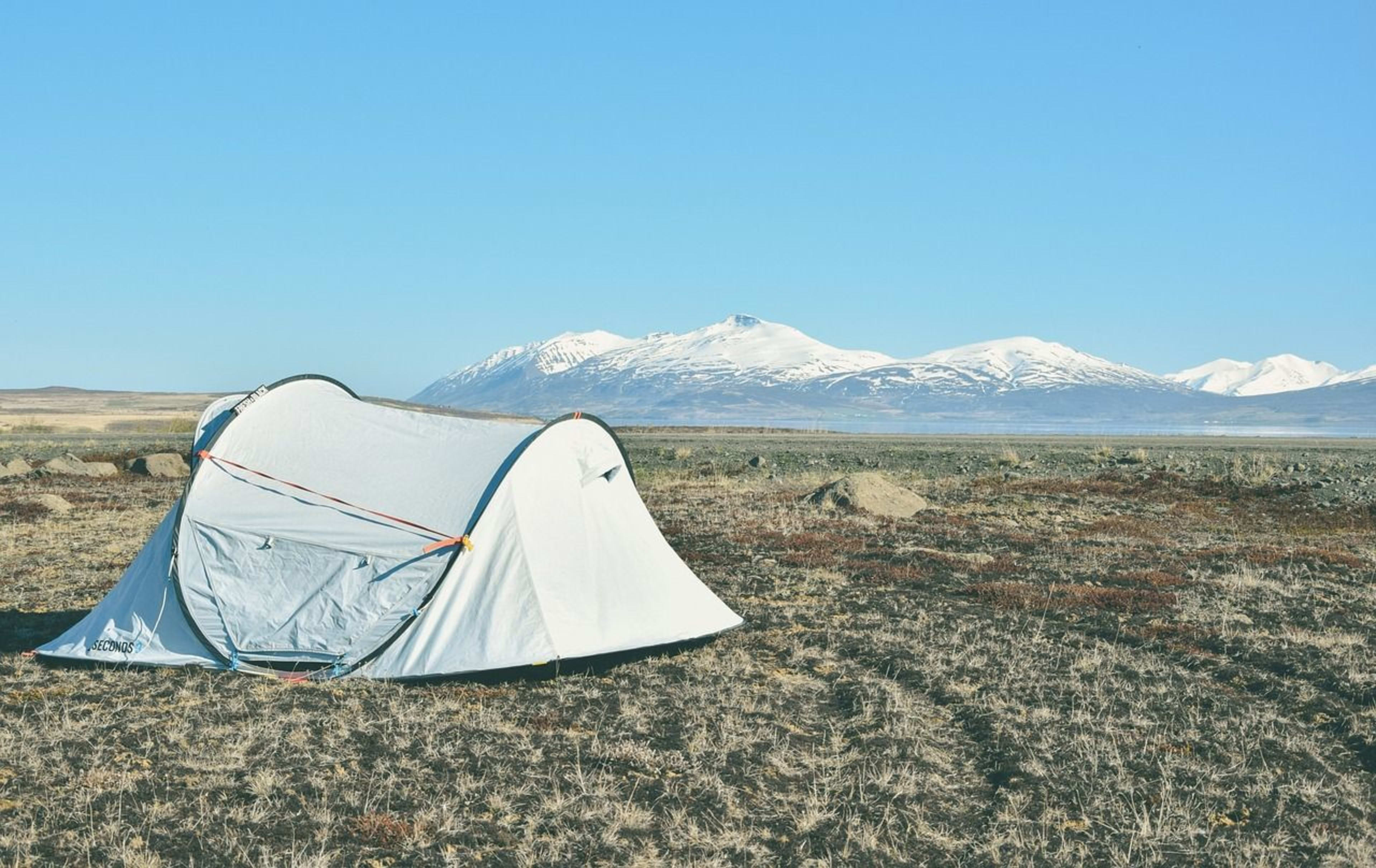 camping in the iceland wild